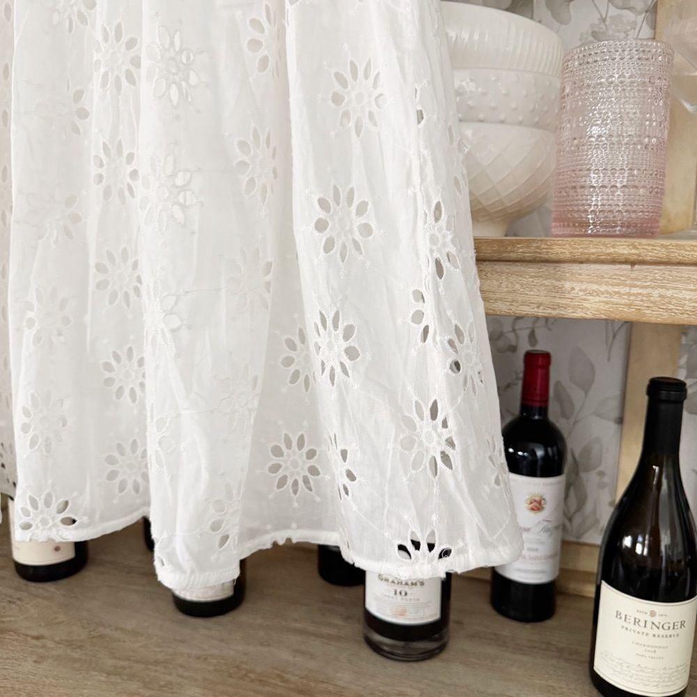 NWT Zara Women’s Cotton Lined Embroidered Eyelet Maxi Skirt Size XL - Picture 13 of 15